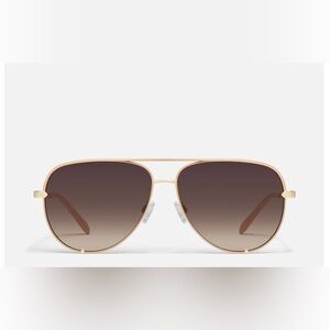 Quay Australia Gold Aviator Sunglasses